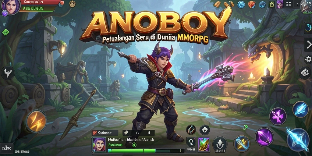 Tampilan gameplay ANOBOY yang menarik dan penuh aksi MMORPG.