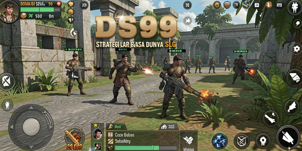 Screenshot menunjukkan aksi strategis dalam permainan SLG.