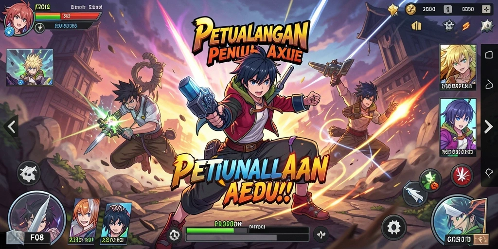 Gameplay F08 yang menakjubkan dengan karakter anime yang kuat.