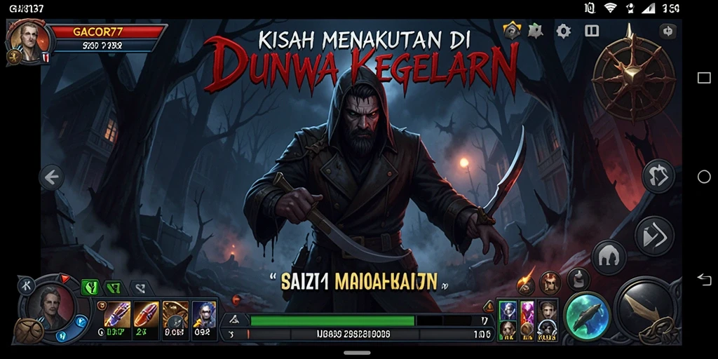 Screenshot utama GACOR77 menunjukkan ketegangan dalam gameplay yang mencekam.
