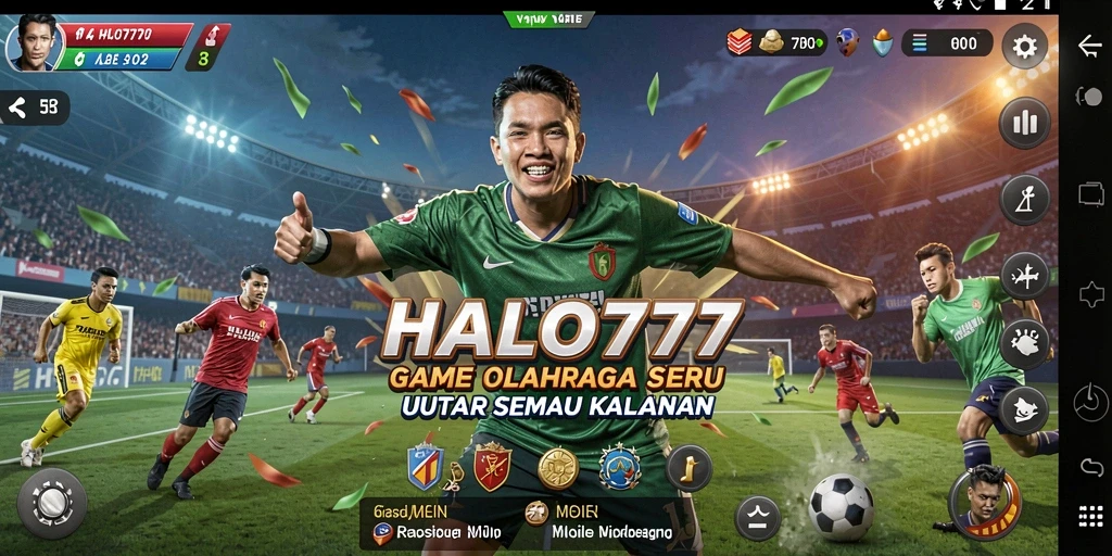 Tampilan menarik gameplay HALO777 dengan pertandingan olahraga seru.