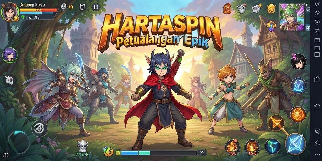 Tampilan seru dan aksi pertarungan di HARTASPIN.