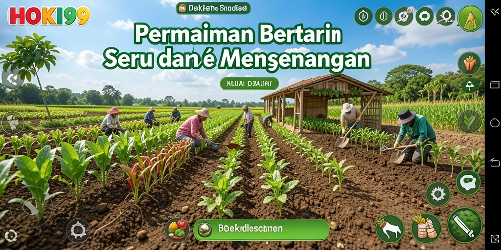 Screenshot HOKI99 menunjukkan aktivitas bertani yang menarik.