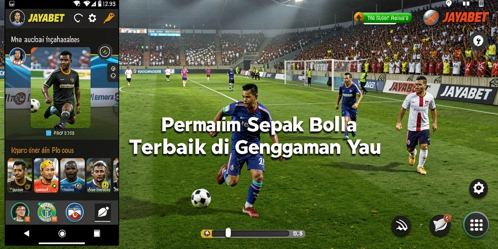 Tampilan menarik dari permainan sepak bola di JAYABET.
