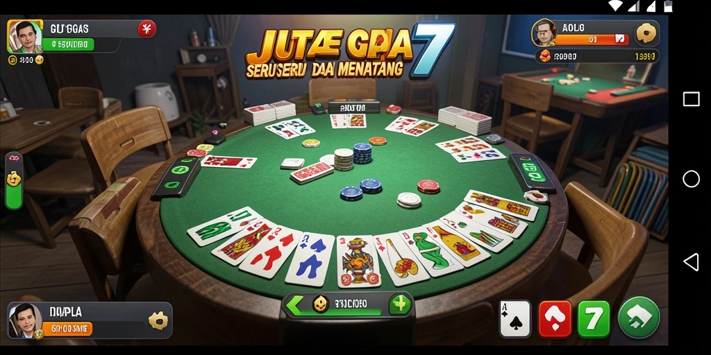 Tampilan gameplay seru di JUTA7 yang mengundang ketegangan.