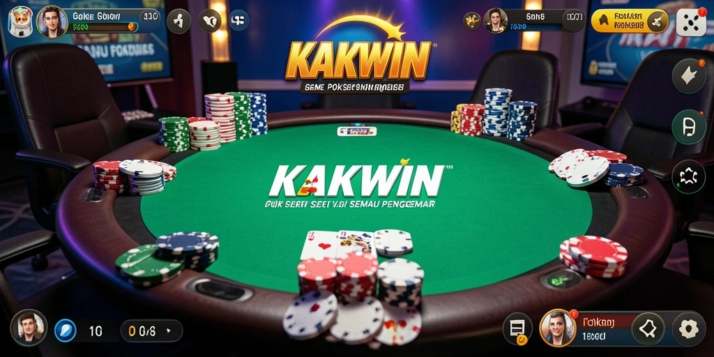 Tampilan menarik dari gameplay Poker di KAKWIN.