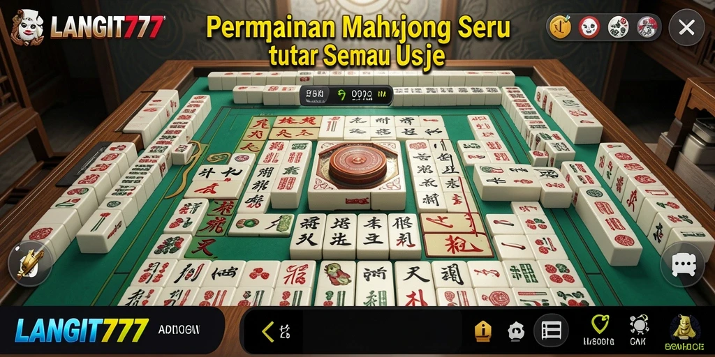 Screenshot LANGIT777 menunjukkan gameplay Mahjong yang menarik dan penuh strategi.