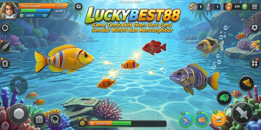 Tangkapan screenshot gameplay Tembak Ikan yang penuh aksi.