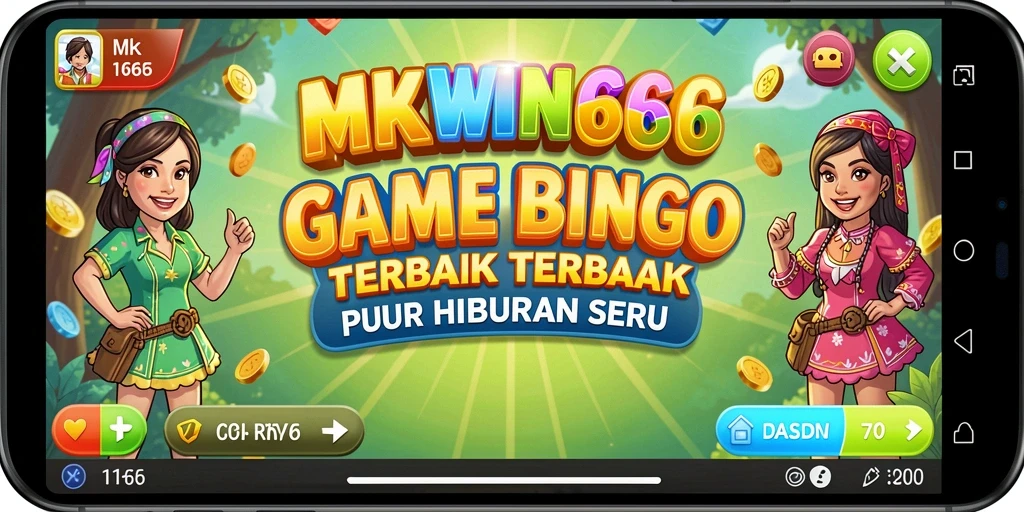 Tampilan gameplay seru dari MKWIN666 dengan elemen Bingo interaktif.