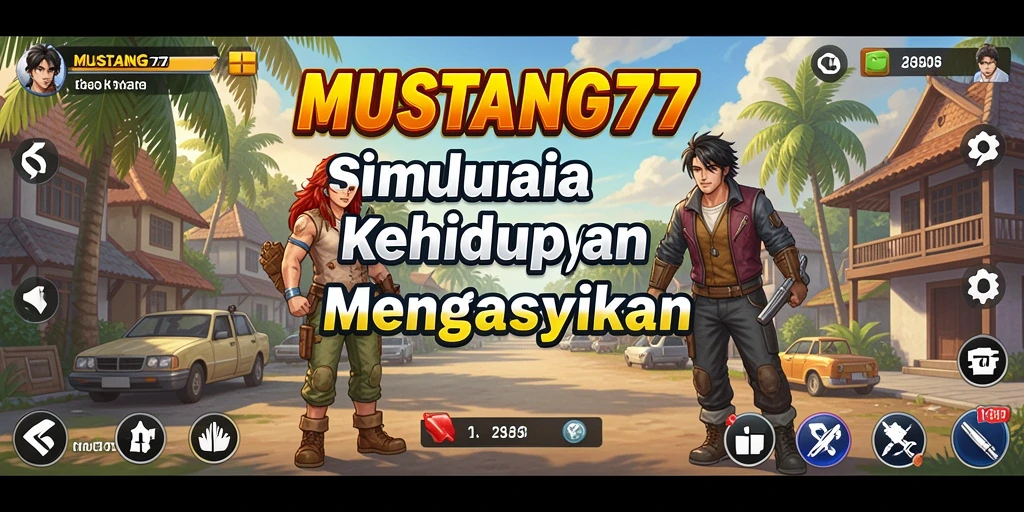 Tangkapan layar gameplay MUSTANG77 saat menjalani simulasi kehidupan.