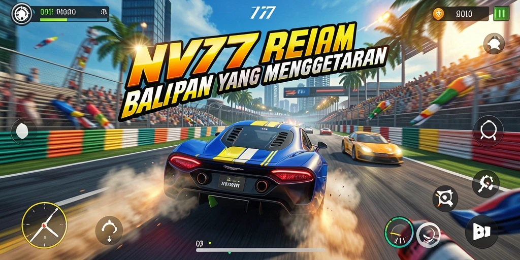 Tampilkan gameplay Racing yang mendebarkan di NV77.