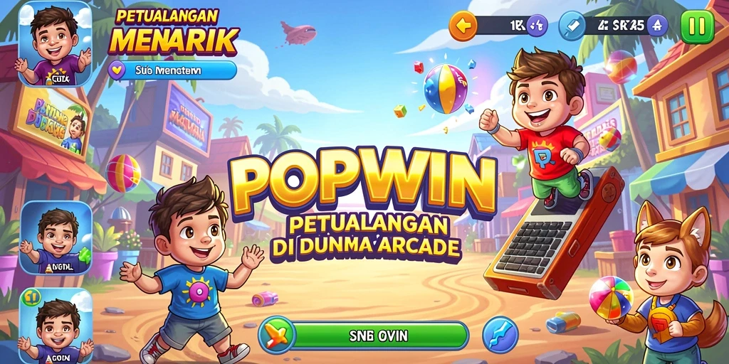Tampilan gameplay seru dari POPWIN yang menampilkan grafis menarik.