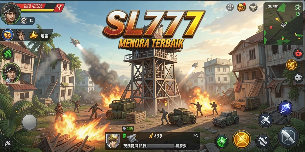 Tampilkan gameplay yang mendalam di SL777 dengan menara dan musuh yang beragam.