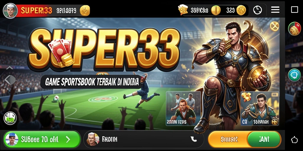 Tampilan gameplay menarik dari aplikasi Sportsbook SUPER33.