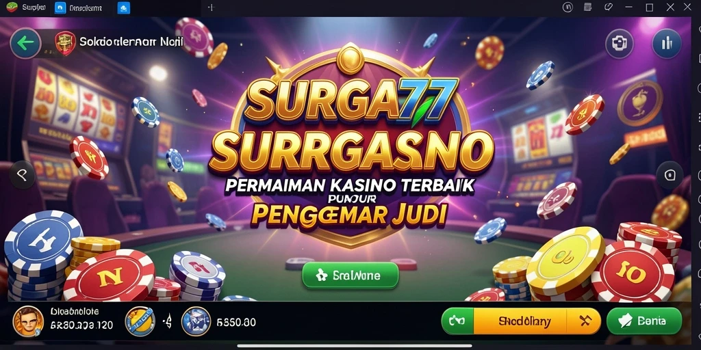 Screenshot utama SURGA77 menampilkan permainan kasino yang menarik dan interaktif.