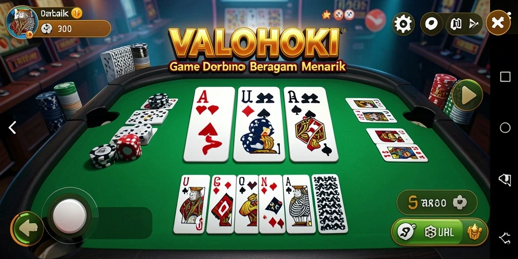 Tampilan gameplay Domino yang menarik di VALOHOKI.