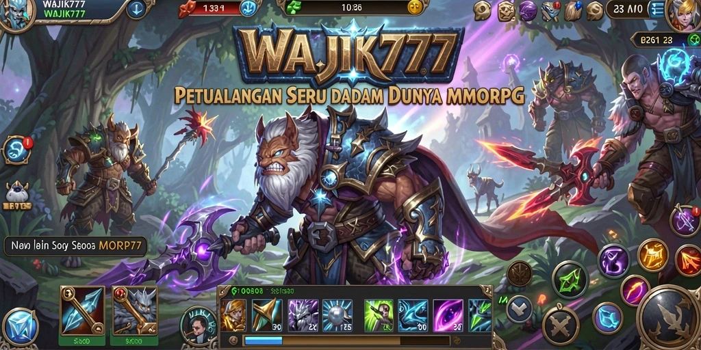 Tampilan gameplay seru di dunia MMORPG WAJIK777.